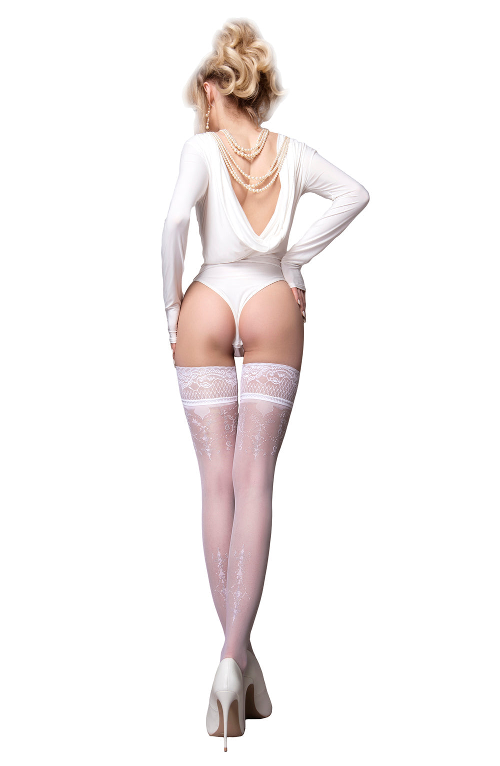 Ballerina 585 White Hold Ups - Hold Ups