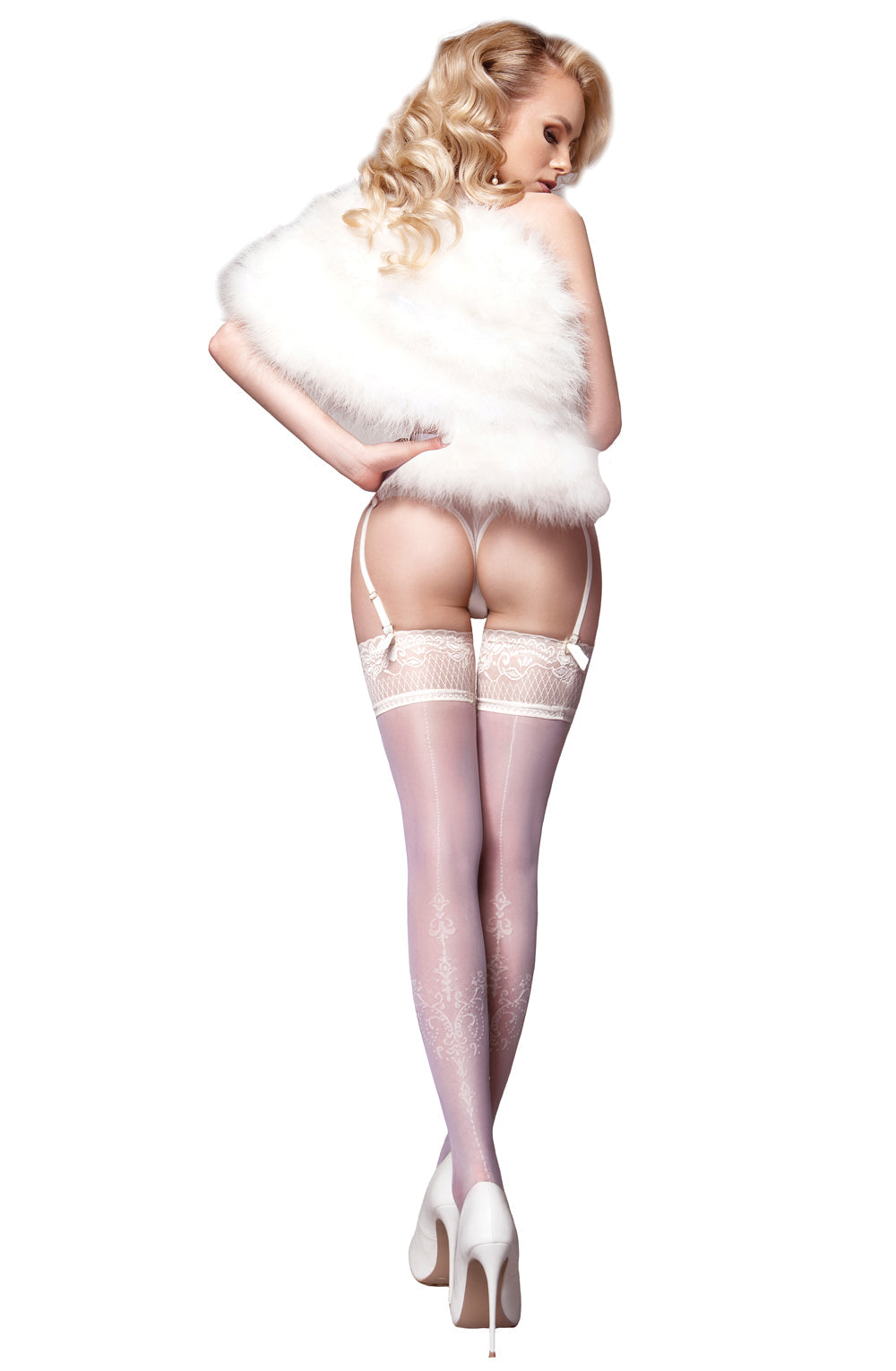 Ballerina 587 Ivory Hold Ups - Hold Ups
