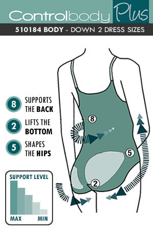 Control Body 510184 Open Bust Shaping Body Bianco - Bianco