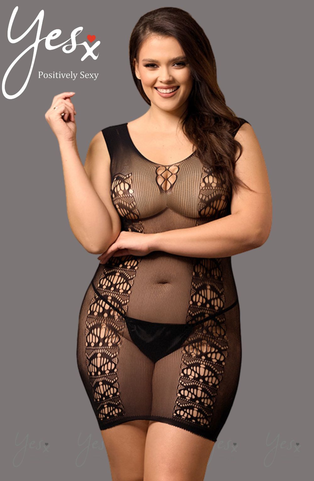 YesX YX820Q Plus size Dress - Black / One Size (Plus) -