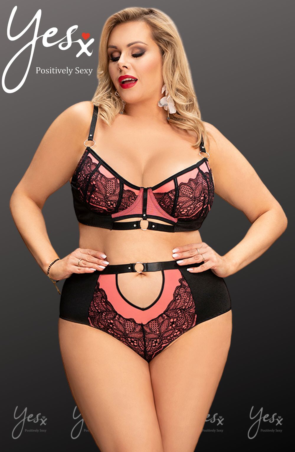 YesX YX831Q Bra Set Pink - Bra Set