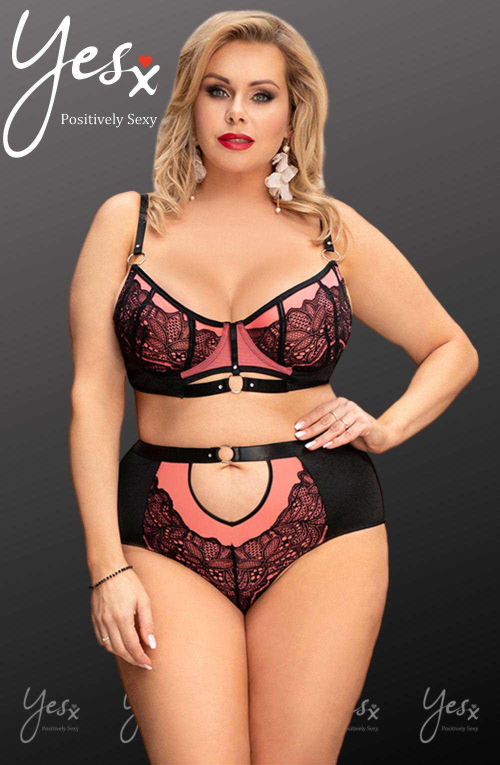YesX YX831Q Bra Set Pink - Bra Set