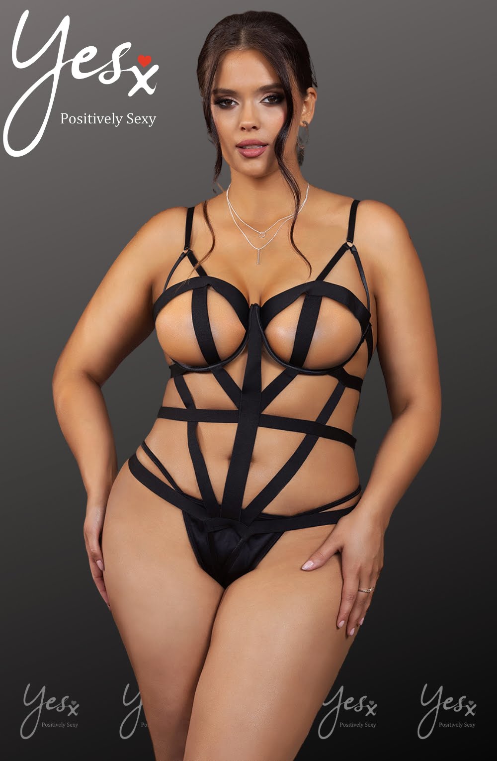 YesX YX844Q Body Black - Bodysuit