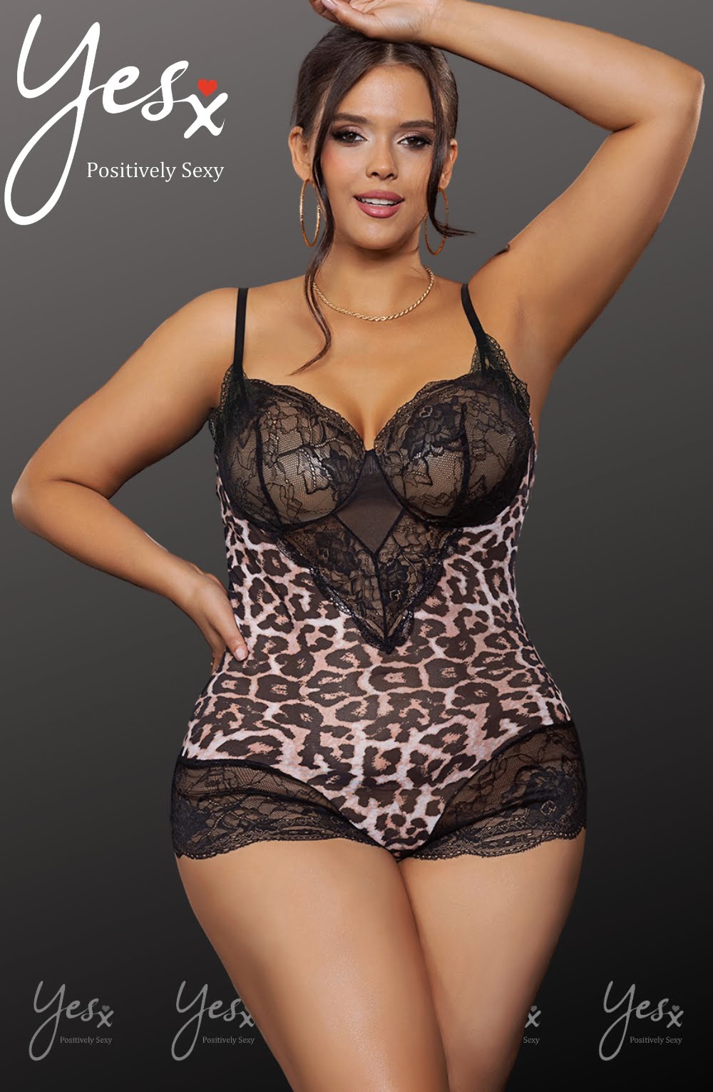 YesX YX854Q Leopard Bodysuit - Bodysuit