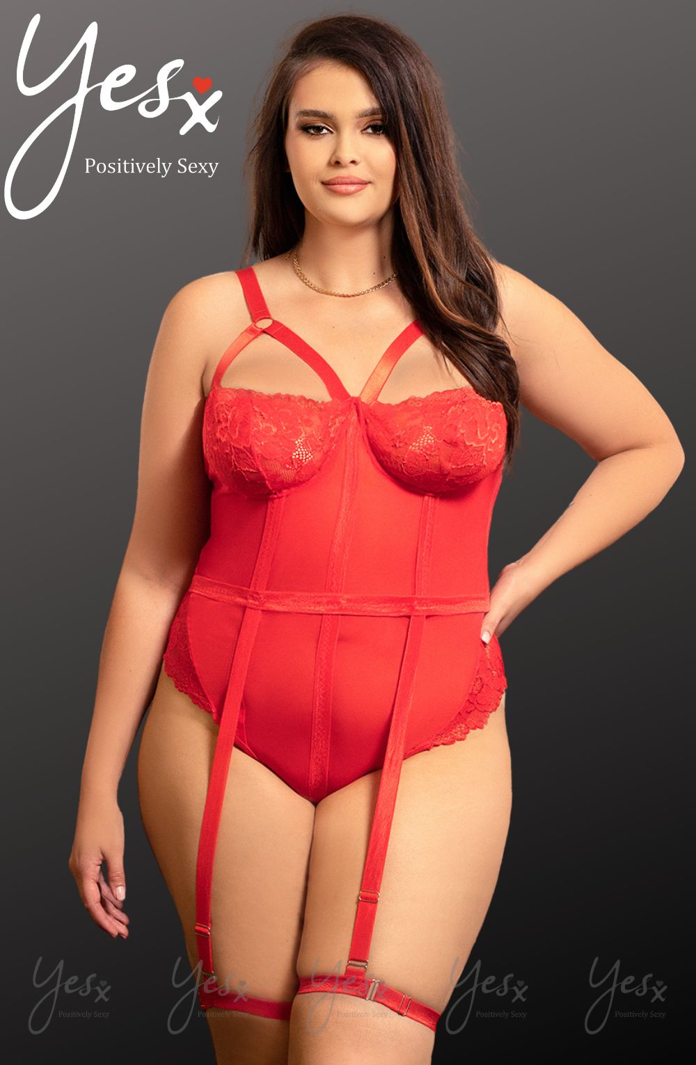 YesX YX858Q Red Bodysuit - Bodysuit