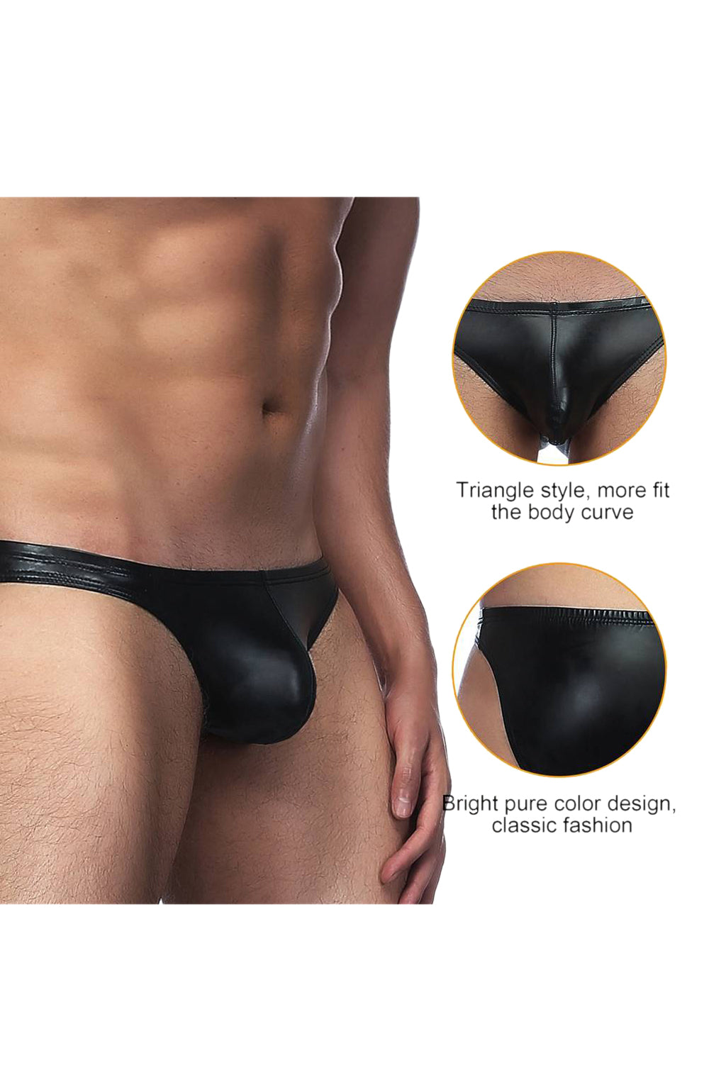 YesX YX969 Men’s Brief Black - Men’s Brief