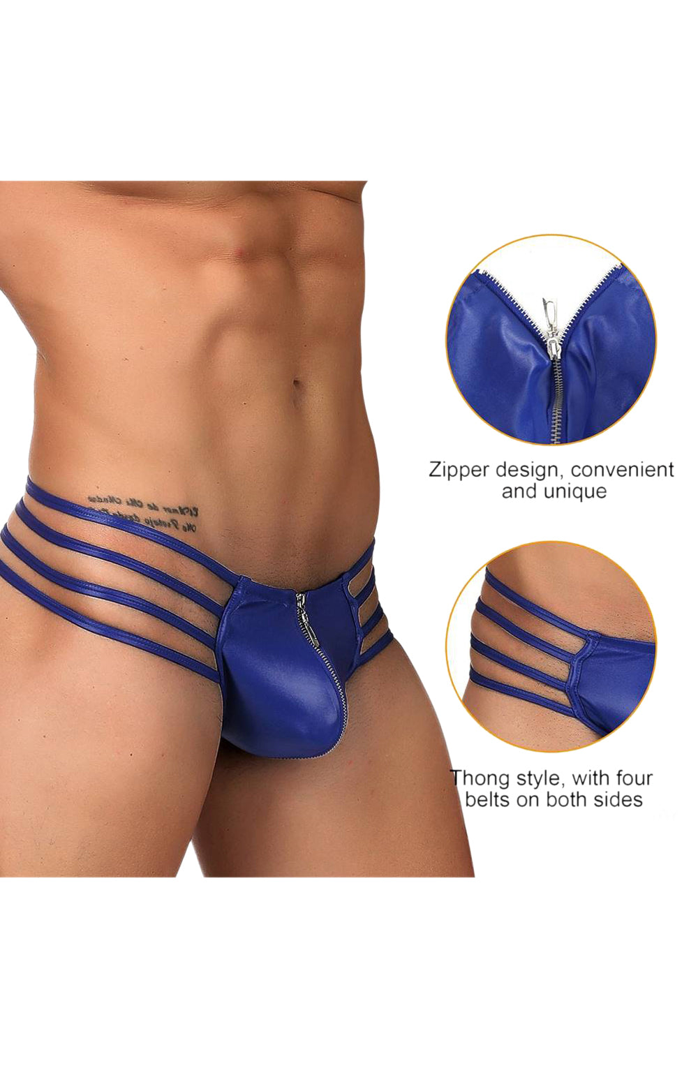 YesX YX972 Men’s Thong Blue - Men’s Thong