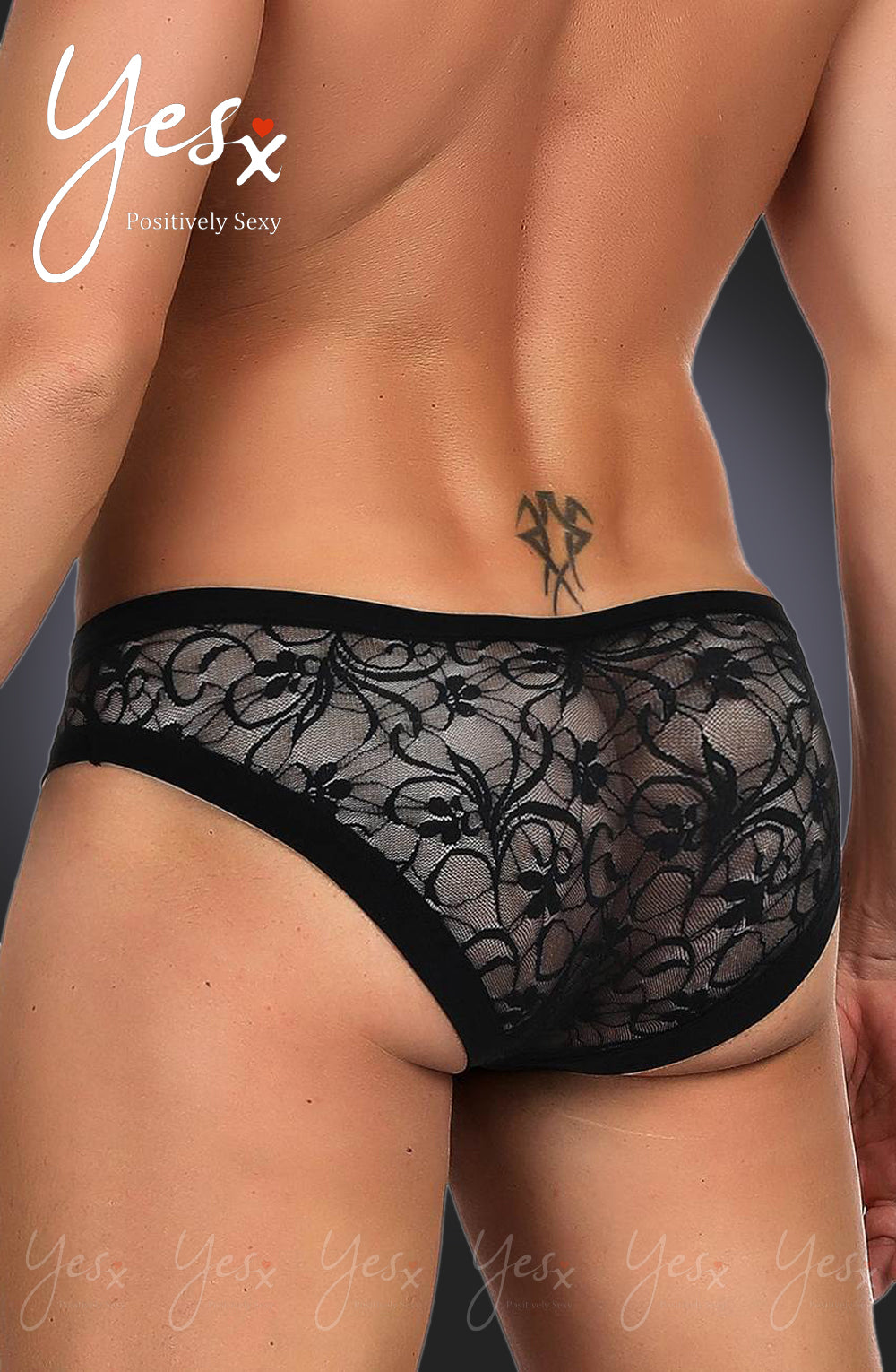 YesX YX973 Mens Brief Black - Men’s Brief