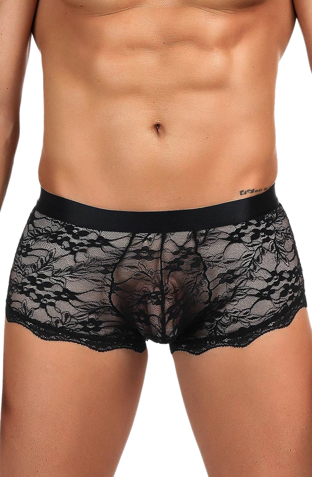 YesX YX975 Men’s Boxer Brief Black - Men’s Boxer