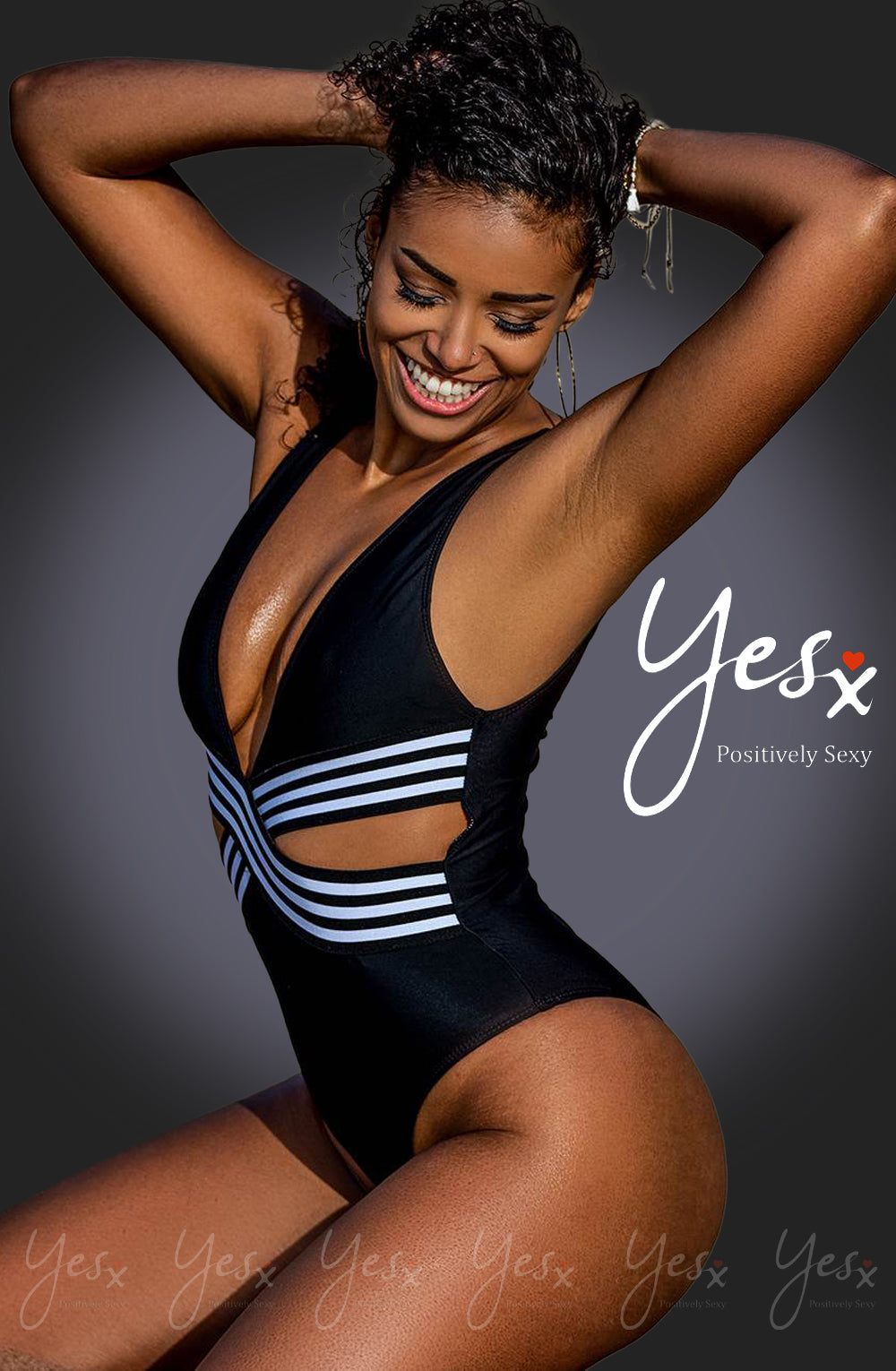 YesX YX980 One Piece Swimsuit Black - One Piece Swimsuit