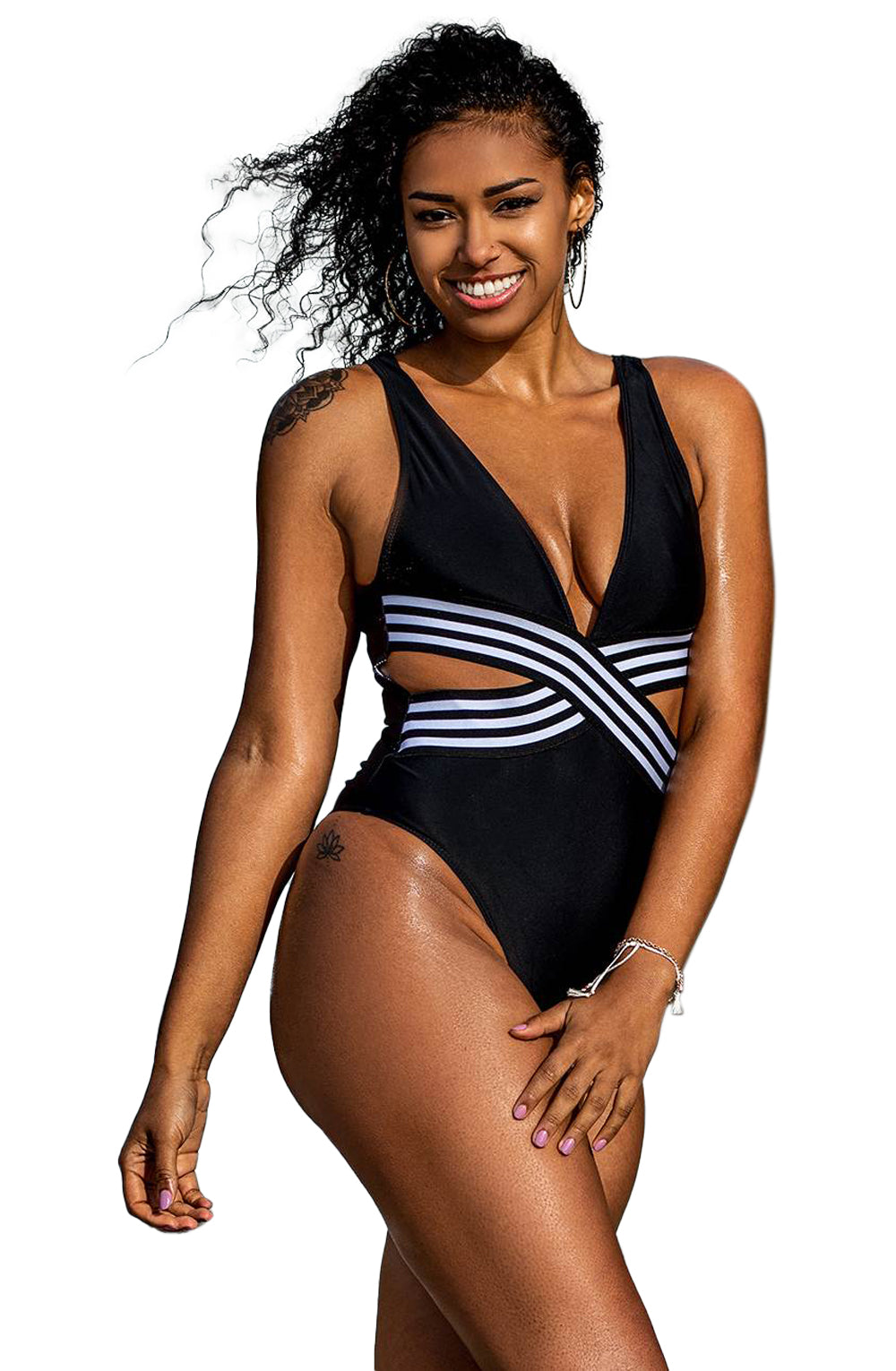 YesX YX980 One Piece Swimsuit Black - One Piece Swimsuit