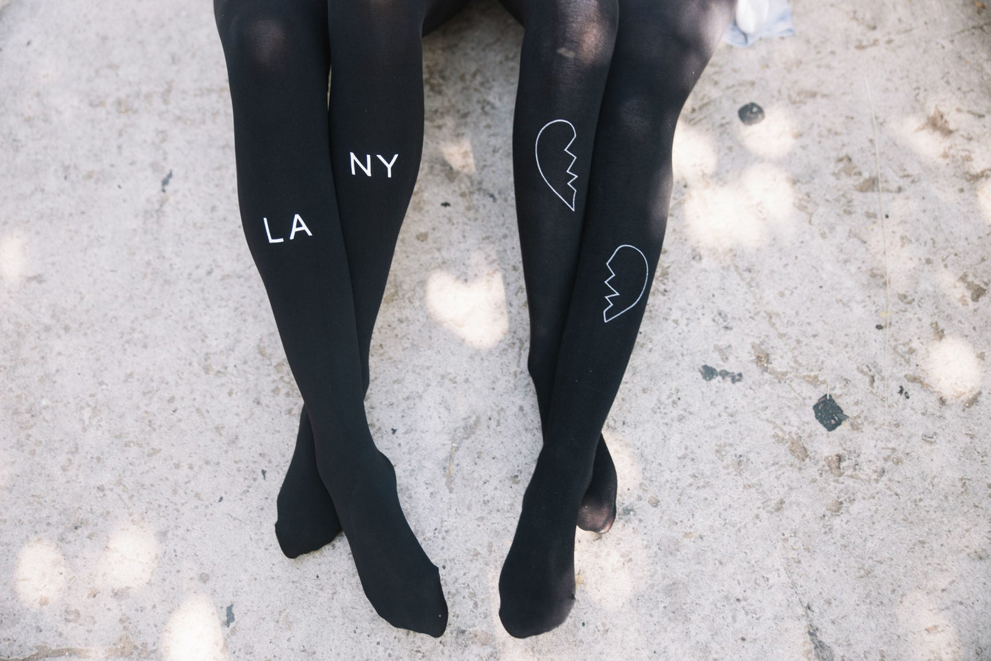 Zohara East West Black Tights