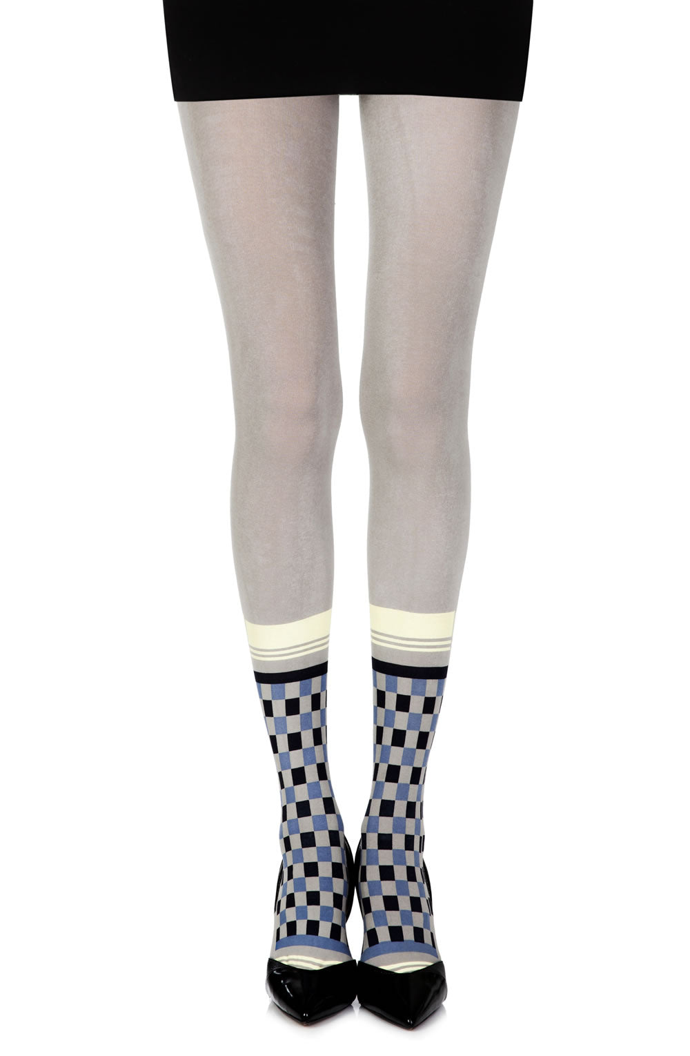 Zohara Happy Socks Grey/Multi Print Tights