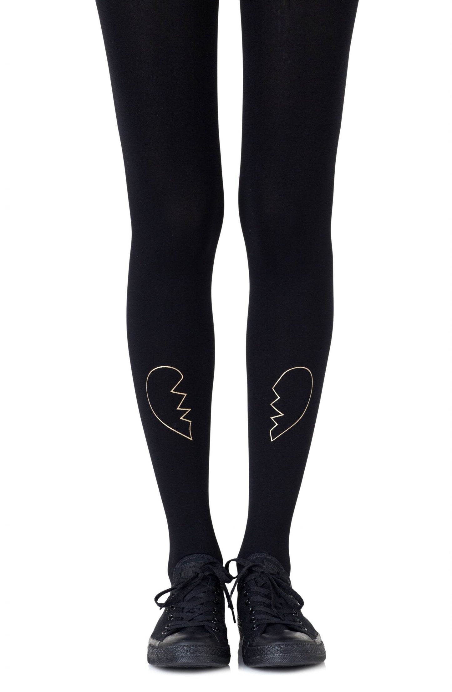 Zohara Heartbreaker Gold Print Tights