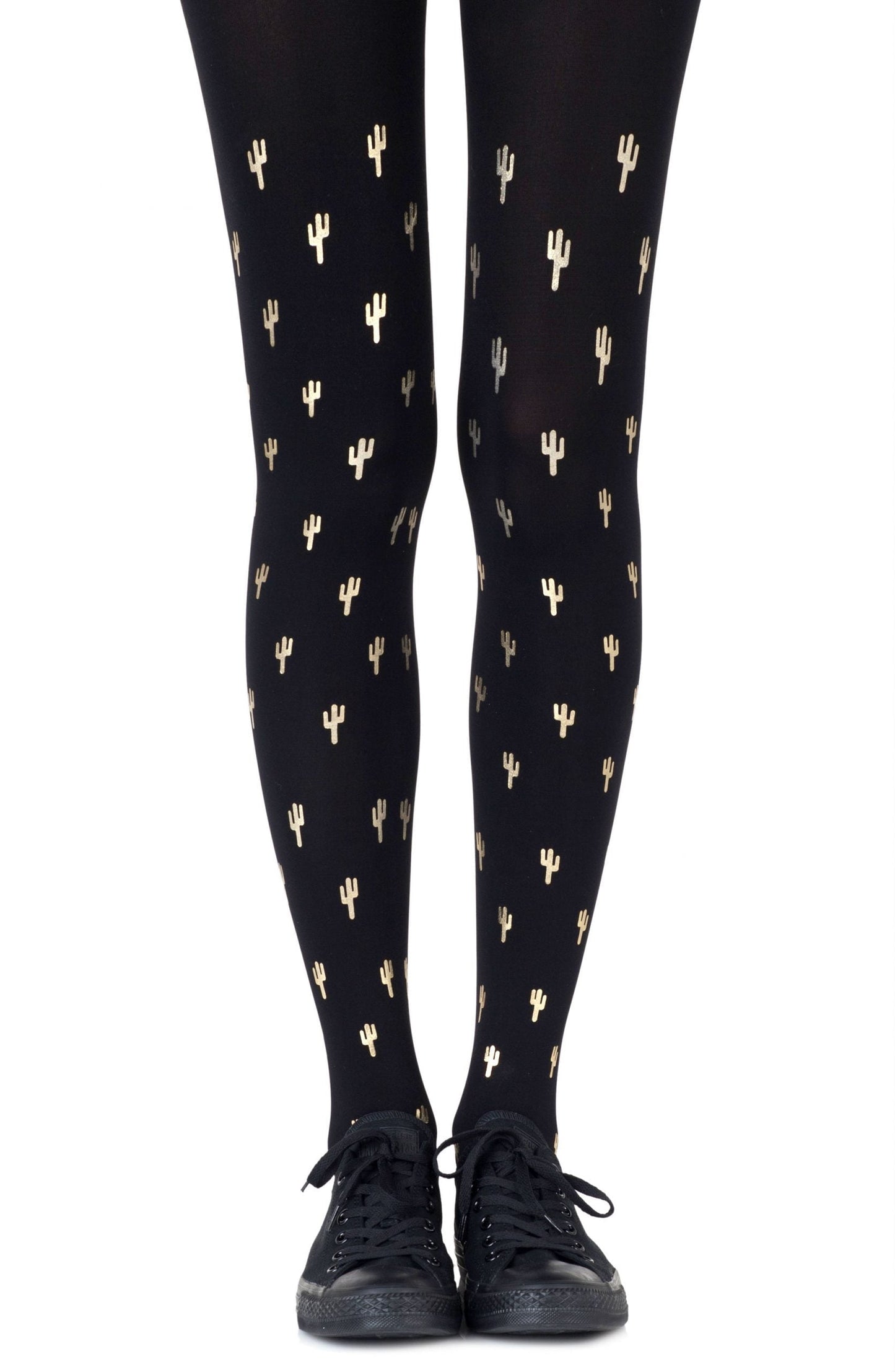 Zohara Prickly Pear Gold Print Tights