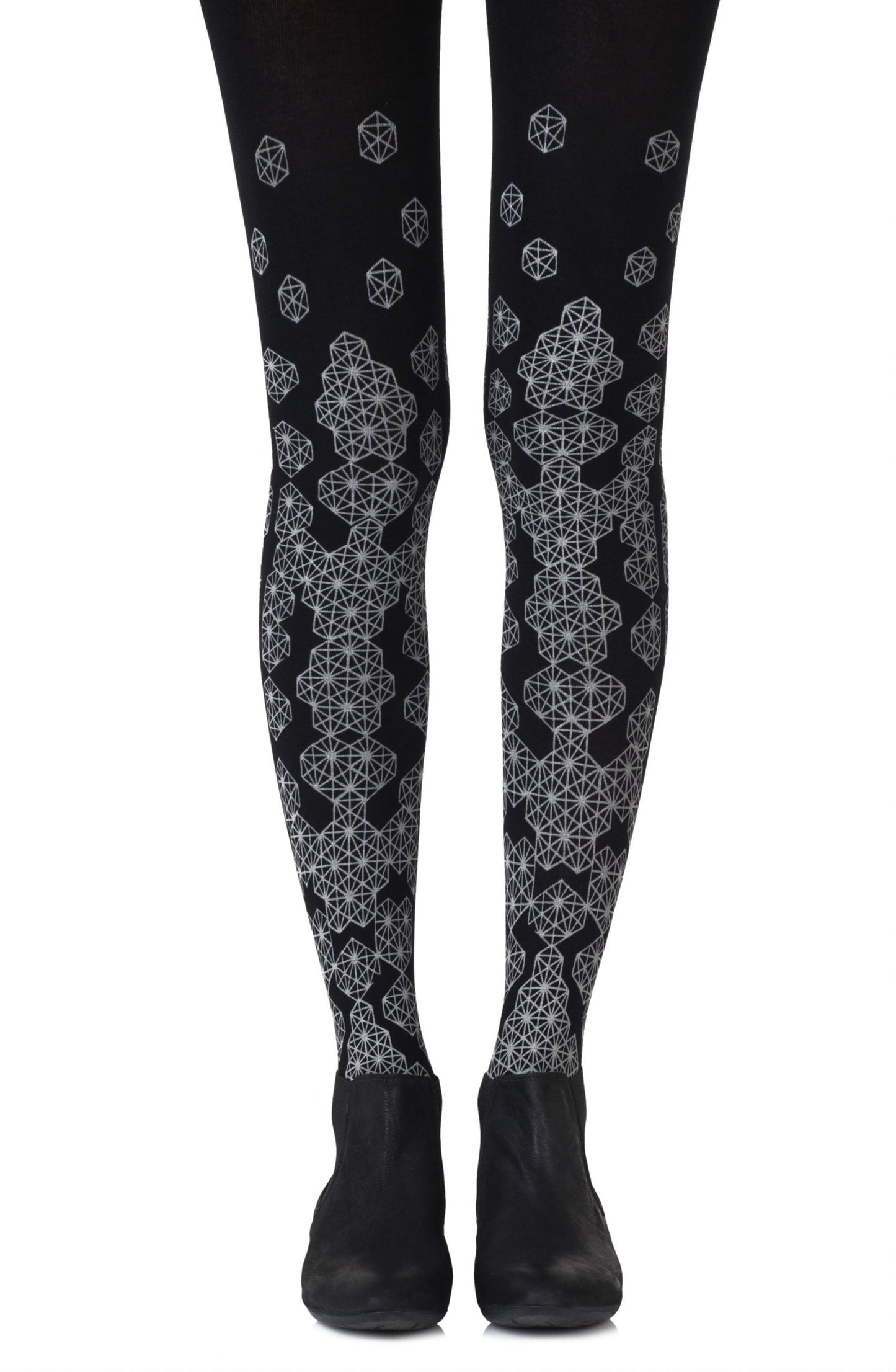 Zohara Queen Bee Grey Print Tights