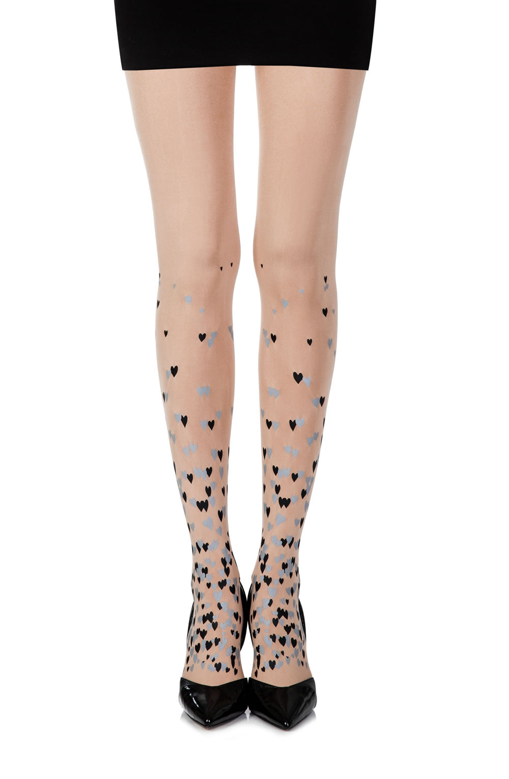 Zohara Queen Of Hearts Powder Print Tights