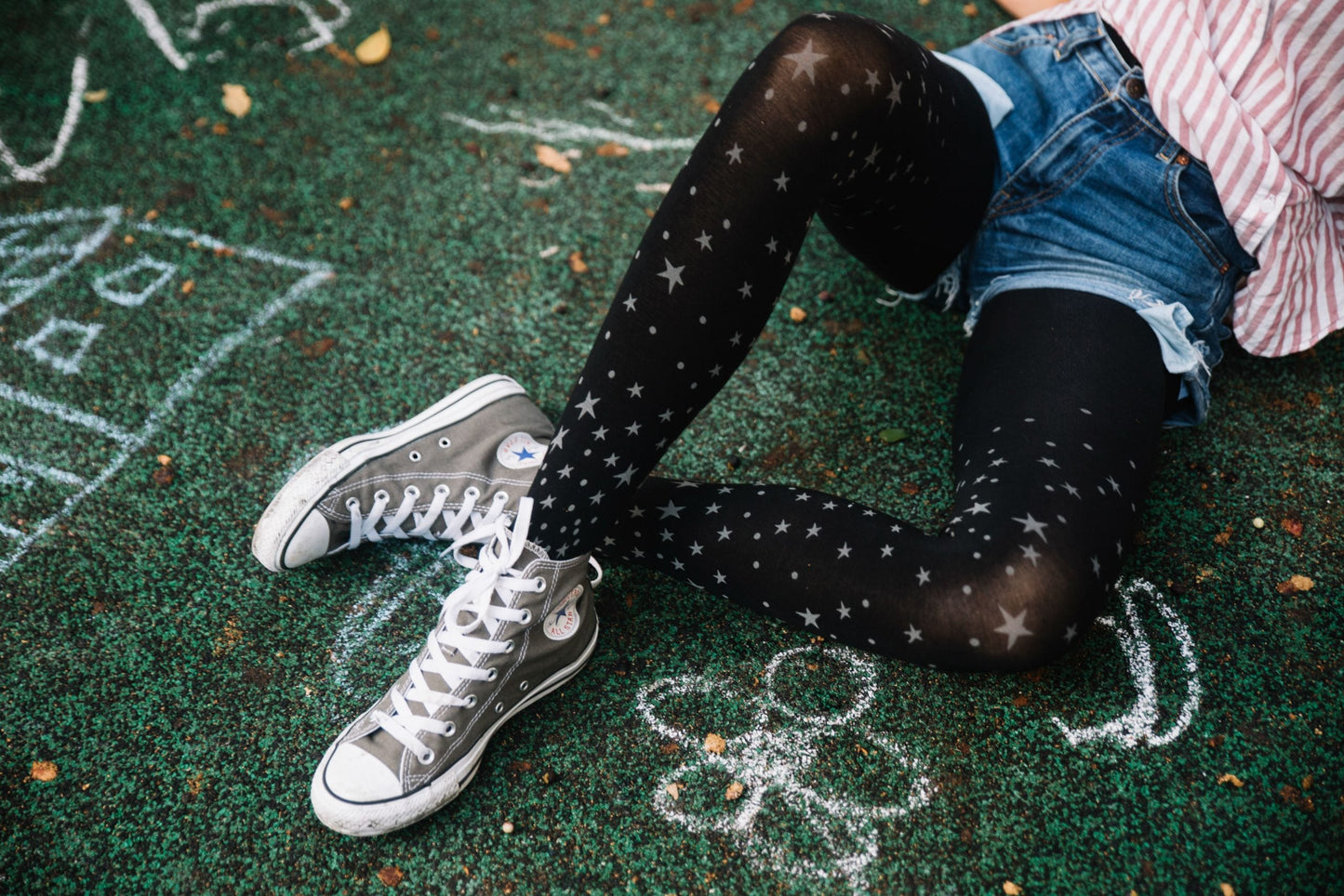 Zohara Rise And Shine Silver Print Tights
