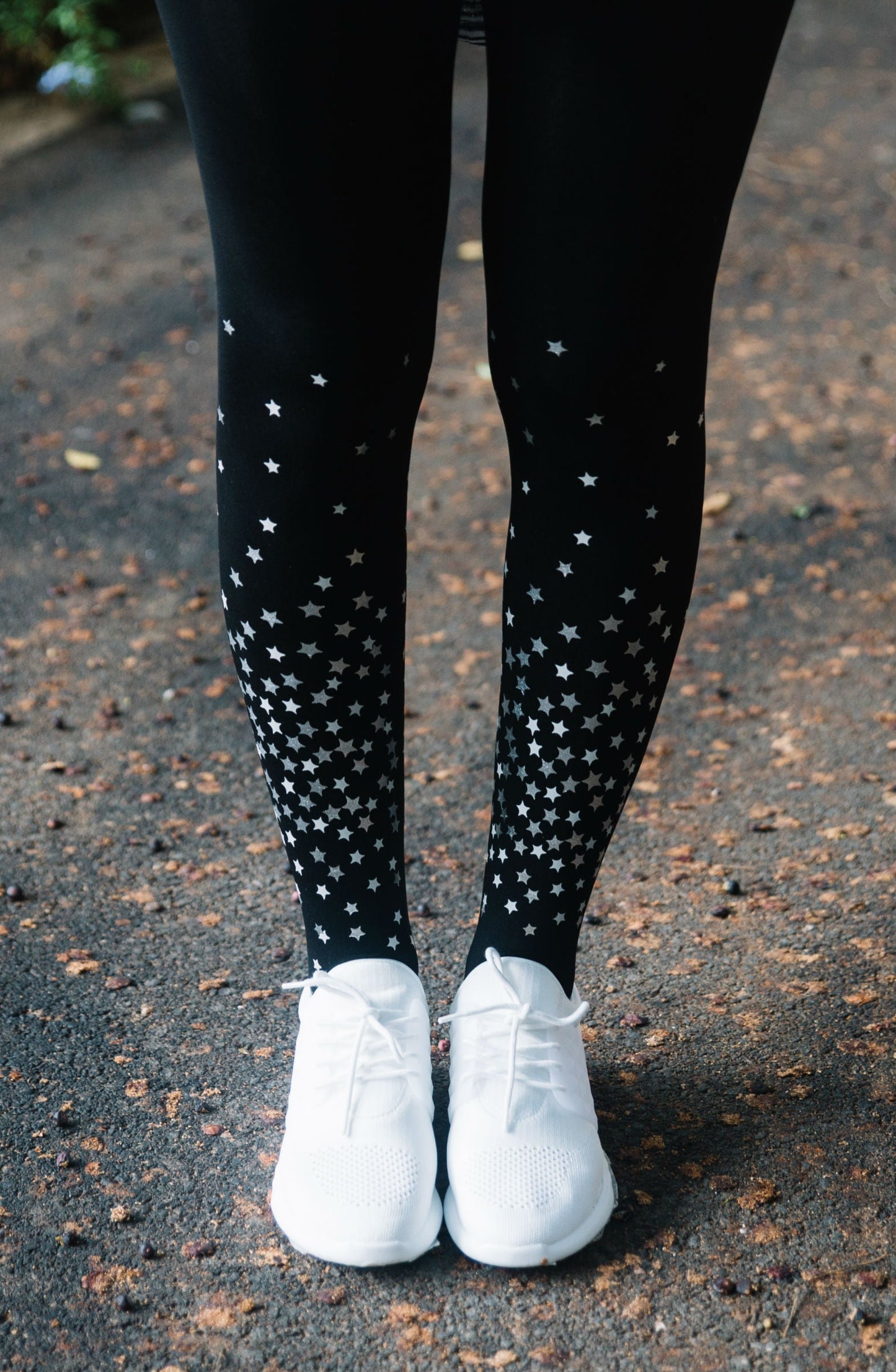 Zohara Rise And Shine Silver Print Tights