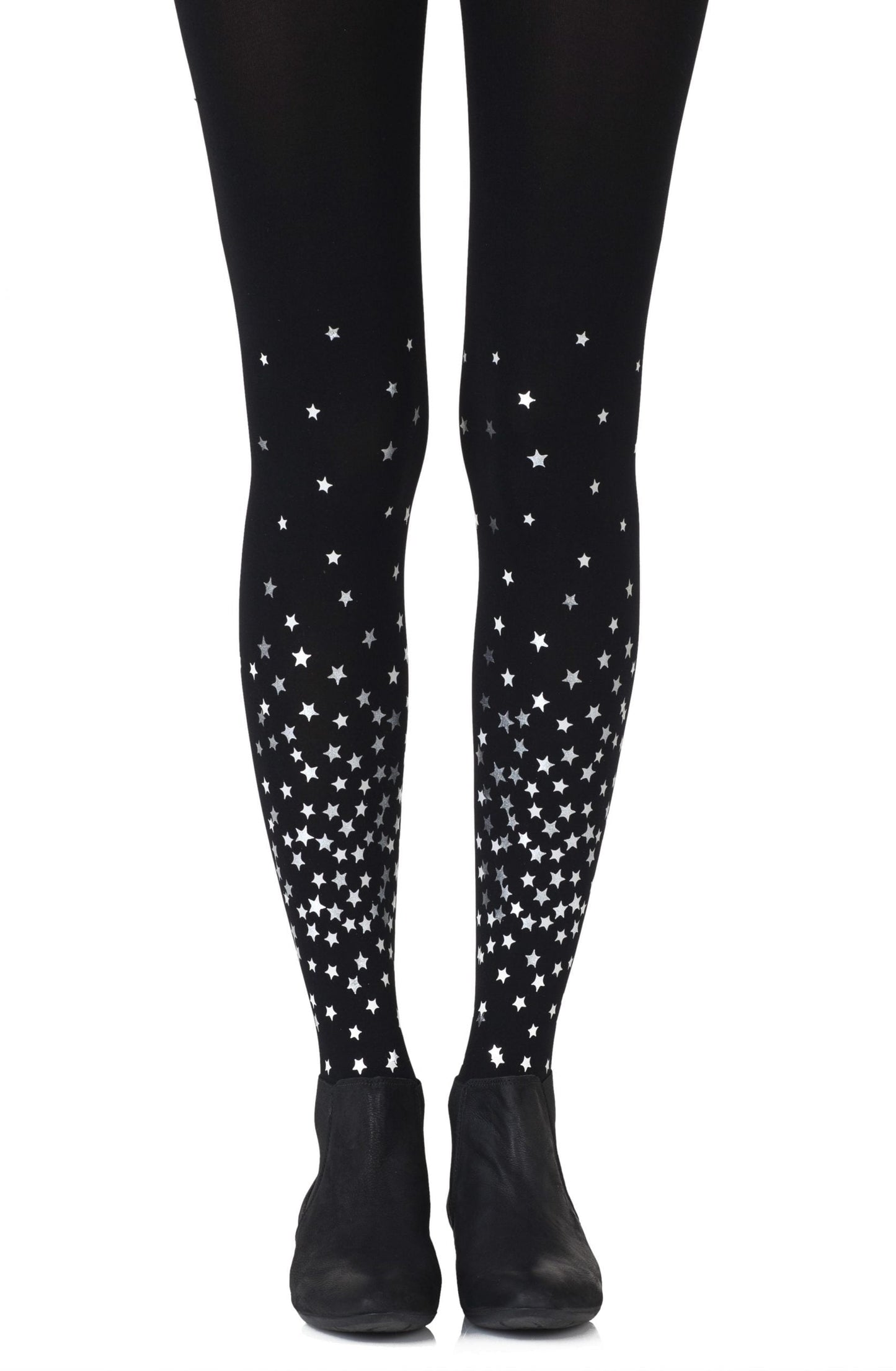 Zohara Rise And Shine Silver Print Tights