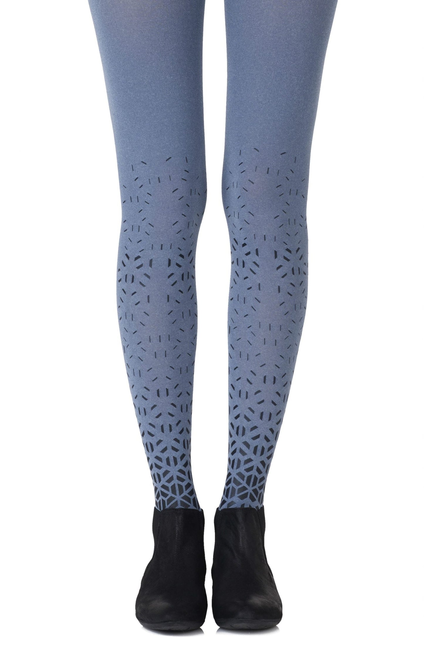 Zohara Shape Up Heather Blue Print Tights