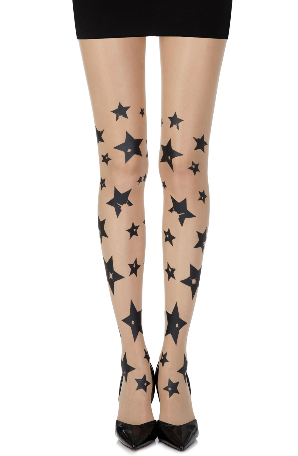 Zohara Shooting Stars Skin Sheer Print Tights
