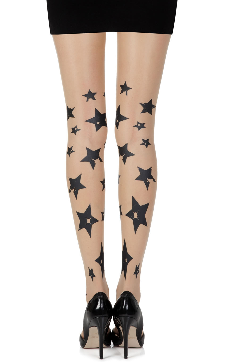 Zohara Shooting Stars Skin Sheer Print Tights