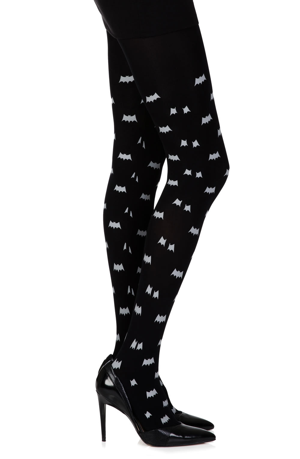 Zohara Super Hero Black Print Tights