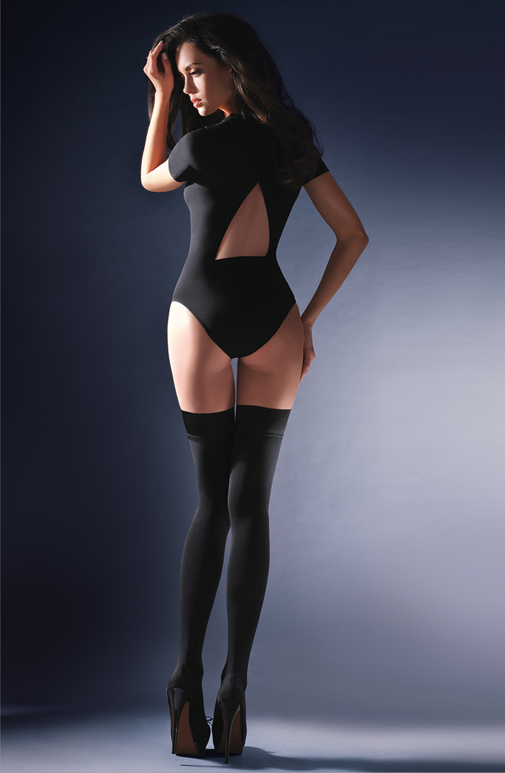 Gabriella Calze Alva Hold Ups Black