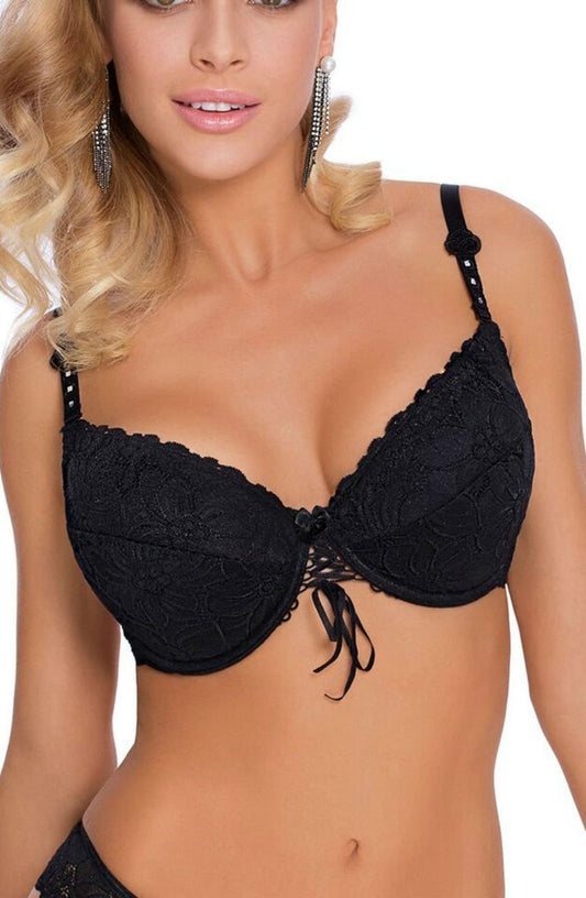 Roza Damaris Black Bra - Black / 36A