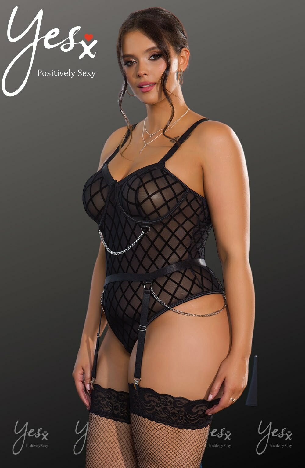 YesX YX846Q Black Body - Bodysuit