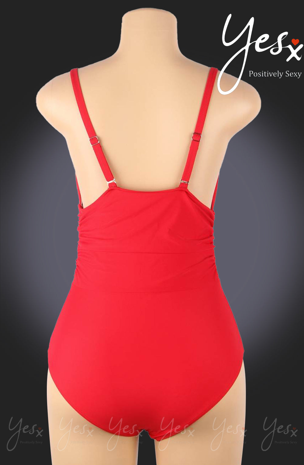 YesX YX967 One Piece Swimsuit Red - One Piece Swimsuit