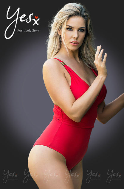 YesX YX967 One Piece Swimsuit Red - One Piece Swimsuit