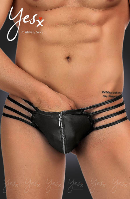 YesX YX971 Men’s Thong Black - Men’s Thong