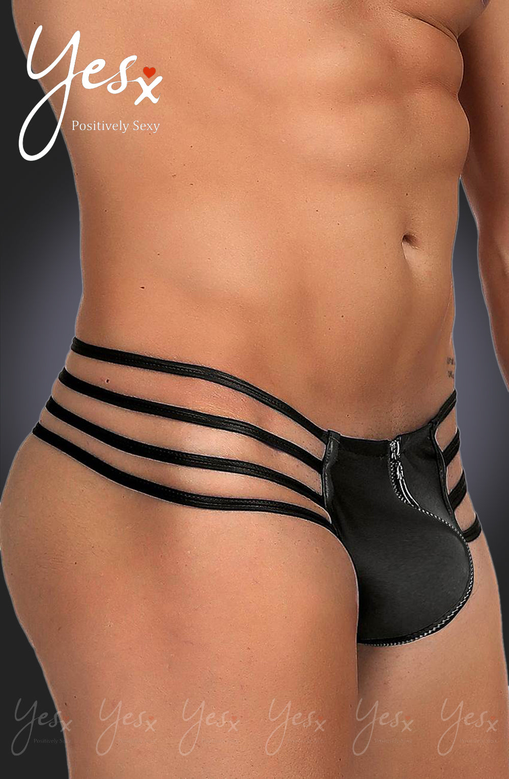 YesX YX971 Men’s Thong Black - Men’s Thong