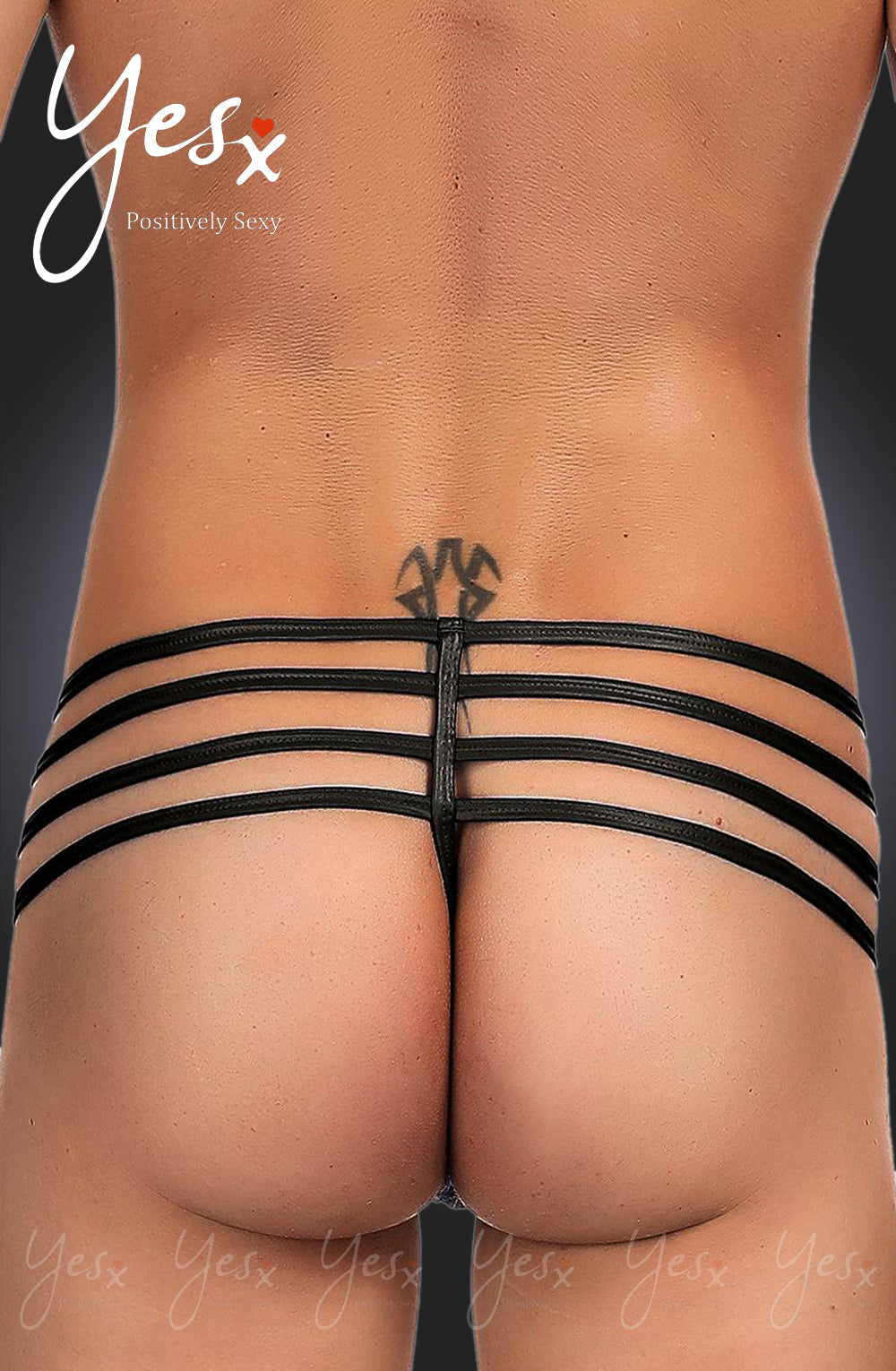 YesX YX971 Men’s Thong Black - Men’s Thong