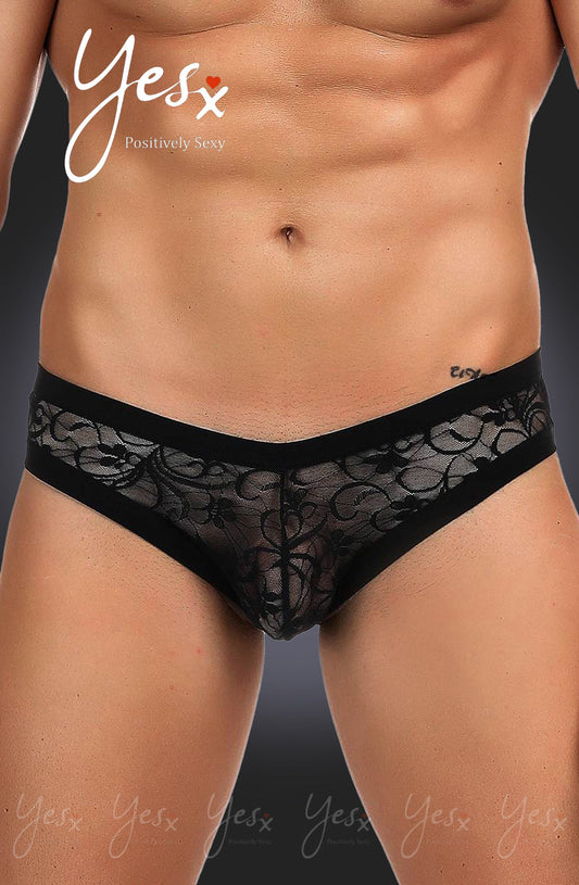 YesX YX973 Mens Brief Black - Men’s Brief