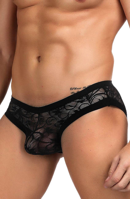 YesX YX973 Mens Brief Black - Men’s Brief