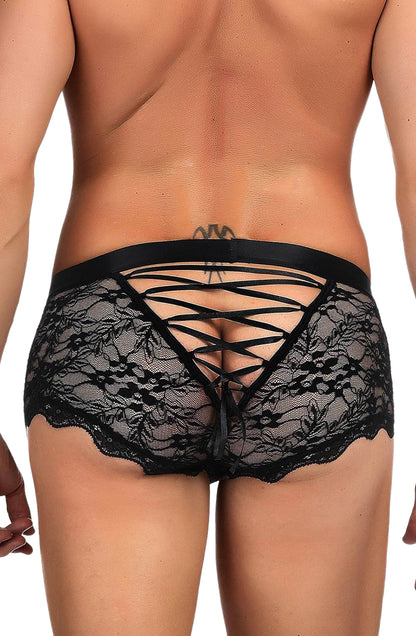 YesX YX975 Men’s Boxer Brief Black - Men’s Boxer