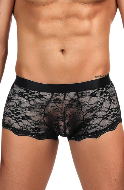 YesX YX975 Men’s Boxer Brief Black - Men’s Boxer