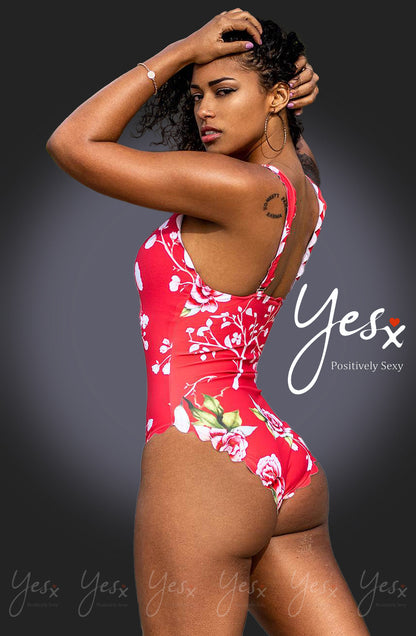 YesX YX978 One Piece Swimsuit Pink - One Piece Swimsuit
