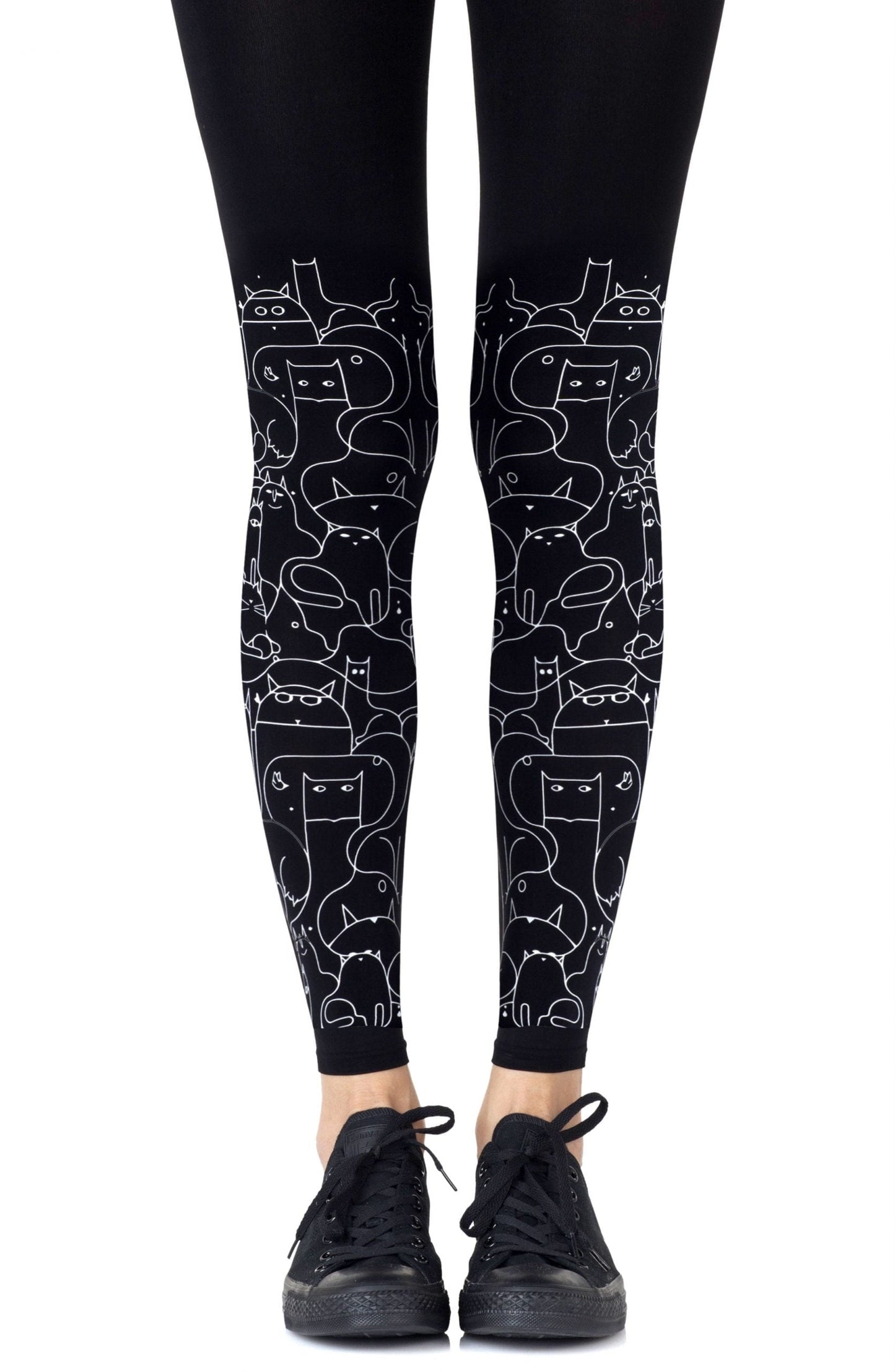 Zohara Cat Lady Black Footless Tights