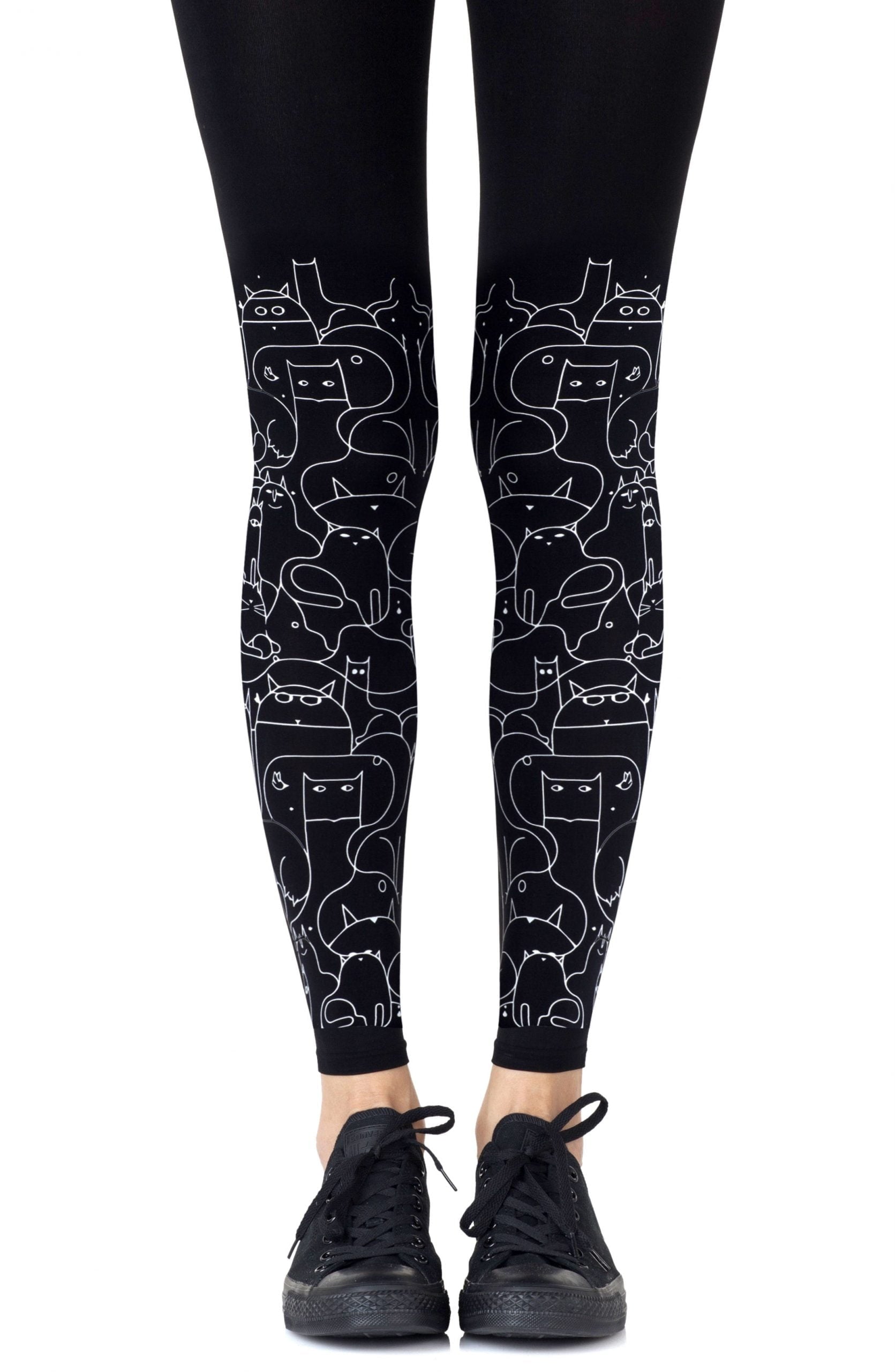 Zohara Cat Lady Black Footless Tights