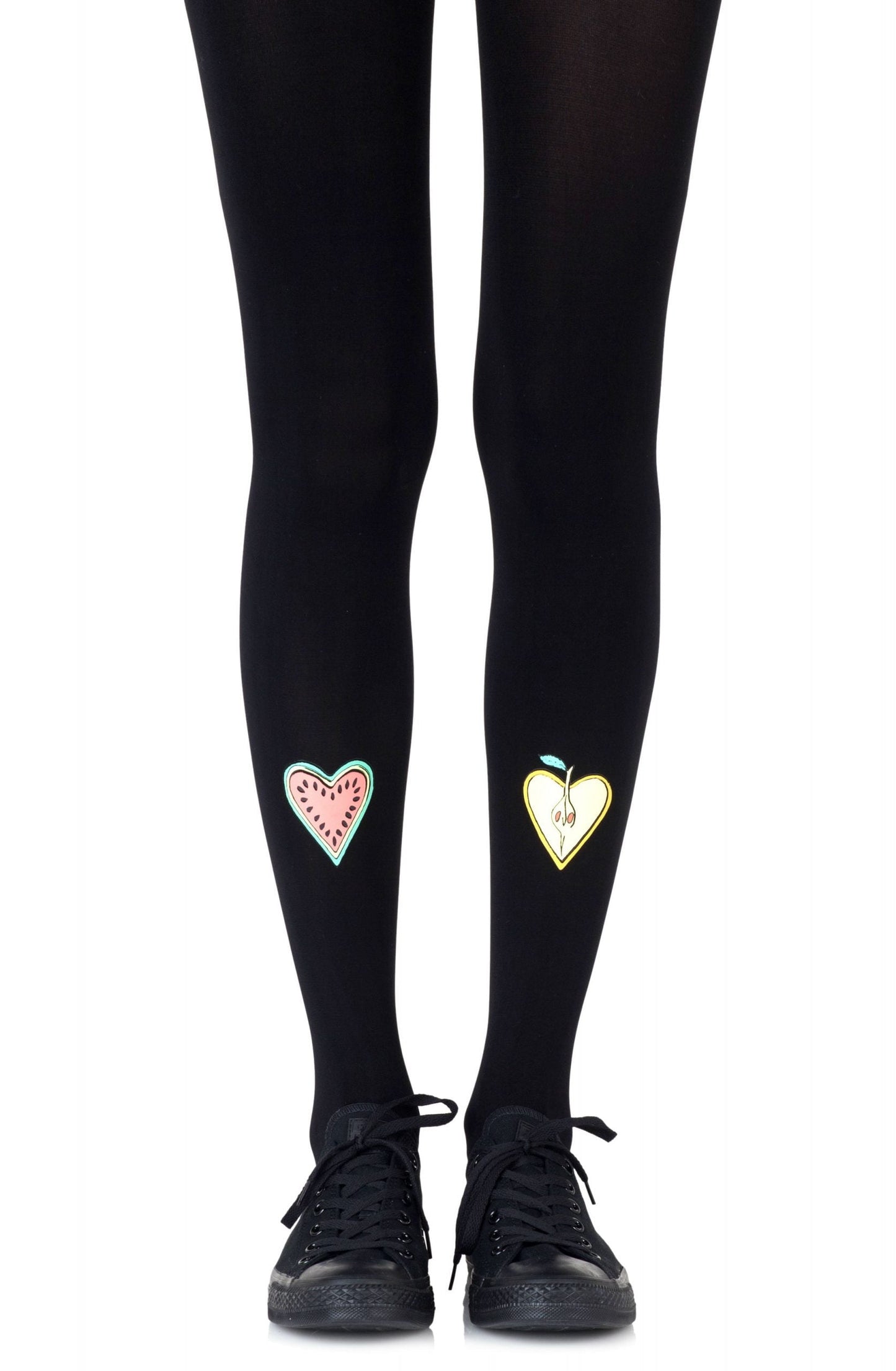 Zohara Fruit Cocktail Black Print Tights