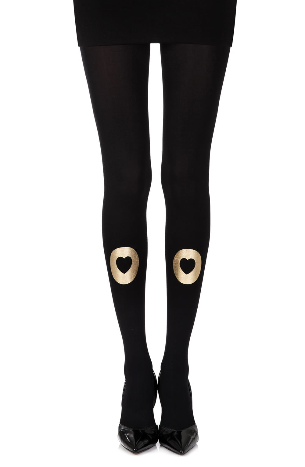 Zohara Into My Heart Black Print Tights