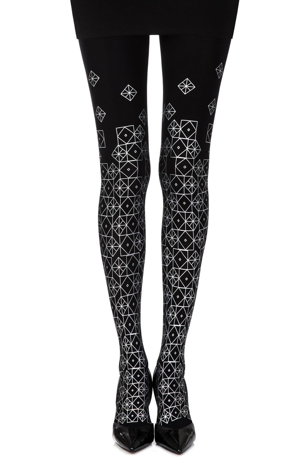 Zohara Kaleidoscope Black Print Tights