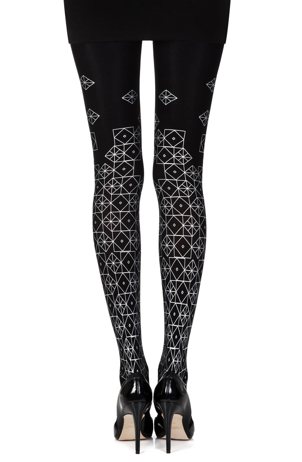 Zohara Kaleidoscope Black Print Tights