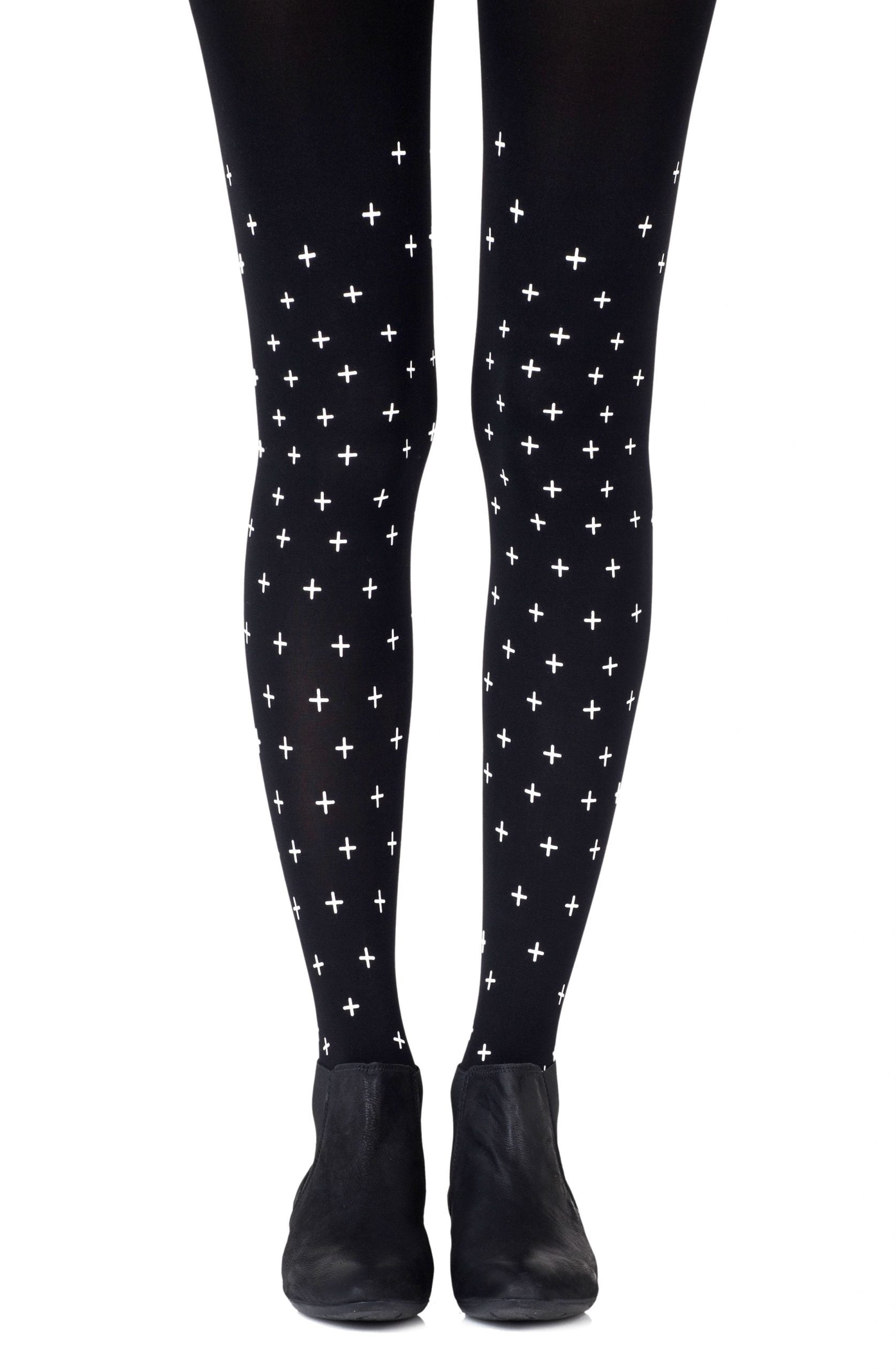 Zohara You + Me = Love Black Tights